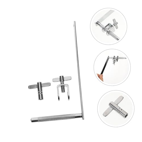 Abrazadera ajustable para cowbell y bombo, soporte metálico versátil para percusión, para fijar cowbells y tambores de forma segura en ensayos y presentaciones miniatura 4