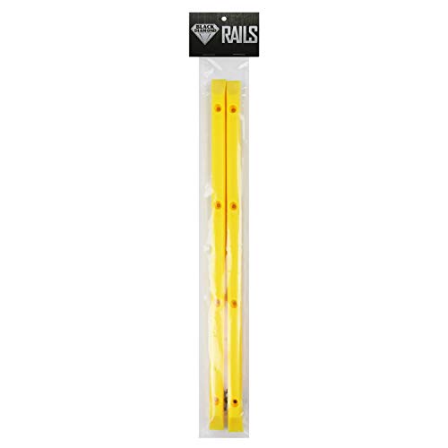 Yellow Skateboard Rails Old School Plastic with Mounting Screws by Black Diamond