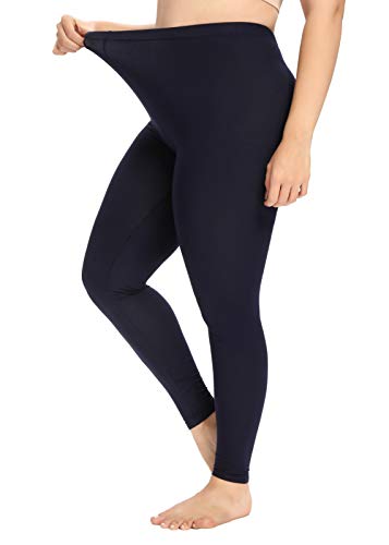 ELISS Women's Plus Size Stretch Modal Full Length Leggings XL