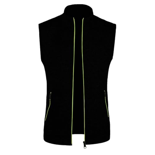 Sweater Vest Men Zipper Mock Neck Fashion Fall Cardigan Sweaters Sleeveless Casual Knitted Tops with Pocket2