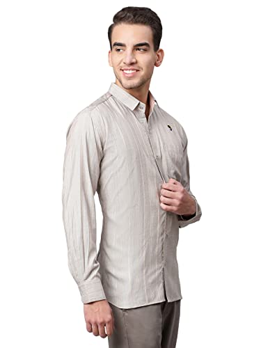 Image of Nirmla Fashion Men's Solid Regular Fit Full Sleeve Cotton Casual Shirt