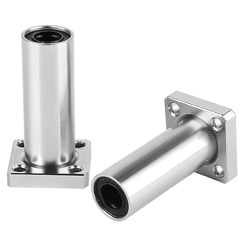 Niooliuk LMK6LUUU Pack Of 2) Lmkl6Uu Extra Long Square Flange Linear Ball Bearings Double Side Rubber Sealed thumb #1