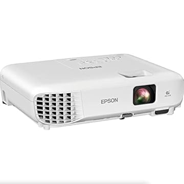 Epson Projetor VS260 3 chips 3LCD XGA, 3.300 lúmens, brilho branco de 3.300 lúmens, HDMI, alto-falante embutido, proporção de contraste de 15.000:1
