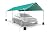 10x20 ft Heavy Duty Car Canopy Galvanized Frame Carport Outdoor Party Tent Boat Shelter with Reinforced Structure, No Sidewall - Green
