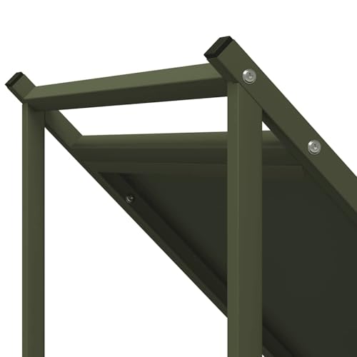 Étagère à bûches vert olive en acier ATOMSTACK MAKER 70cm - 5