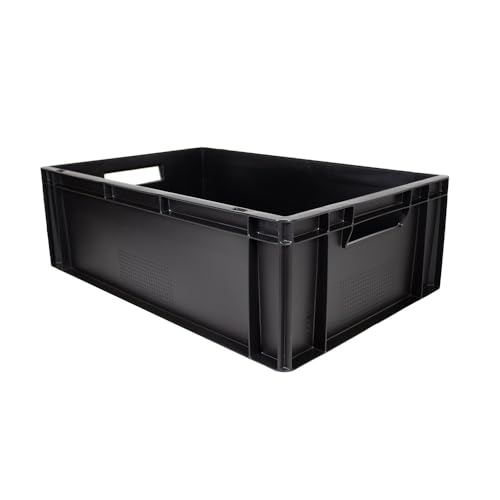 Box and beyond - Bac Gerbable - 60 x 40 x 20 cm - 40L - Charge 20 kg - Plastique Noir - Stockage, Rangement, Outils, Bricolage - Résistant - Réutilisable -...