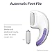 Plum Beauty Automatic Foot File – Electronic Callus Remover for Feet – Includes 2 Roller Heads (Coarse & Regular) – Portable Pedicure Tool for Dry & Rough Skin – Use Wet or Dry