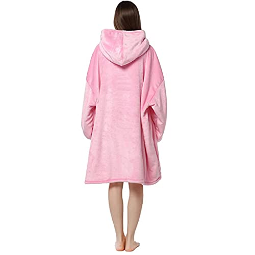Image of Maharsh Oversized Hoodie Blanket Women Ultra Plush Fleece with Soft Sherpa Reversible Warm Cosy Comfy Wearable Hooded Giant Sweatshirt Throw for Girls Adults Men Boys Kids Big Pocket
