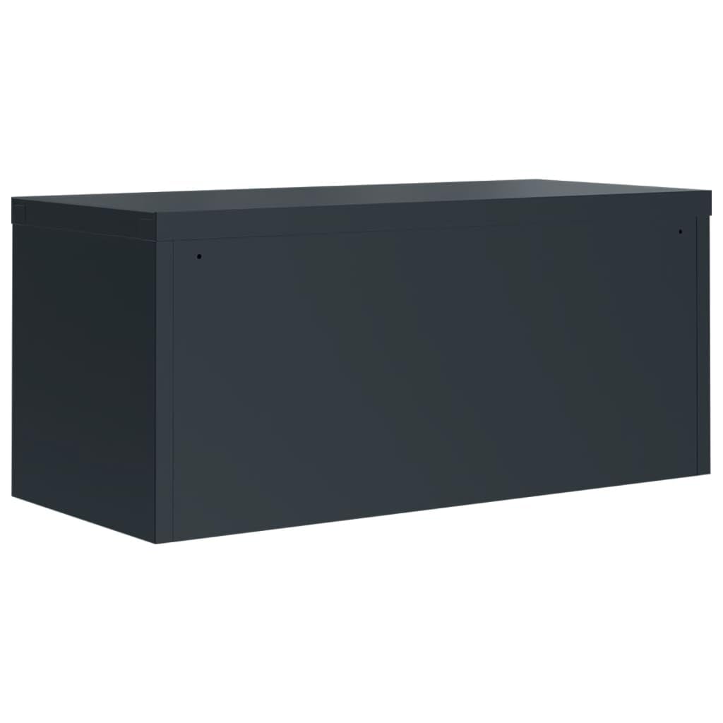 Armadio Classificatore, Mobile per Documenti con Ripiano Regolabile e Serratura, 90x40x110 cm in Acciaio Verniciato a Polvere, per Ufficio