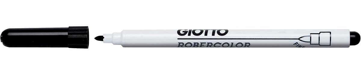 Giotto Robercolor F413203 Marker, Czarny, 2mm