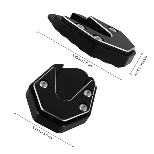 Patin béquille moto élargi universel avec base caoutchouc haute densité