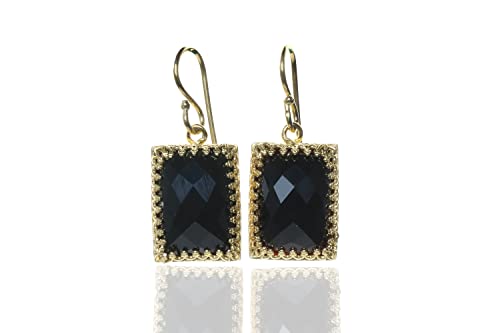 Boucles d'oreilles onyx noir pour sublimer vos tenues de fêtes et mariages
