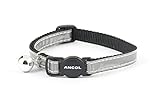 Ancol Gloss Reflective Cat Collar with safety buckle Silver