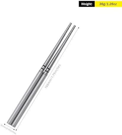 SILVERANT Titanium Collapsible Chopsticks — Ultralight Folding Travel Chopsticks for Camping, Hiking & Backpacking