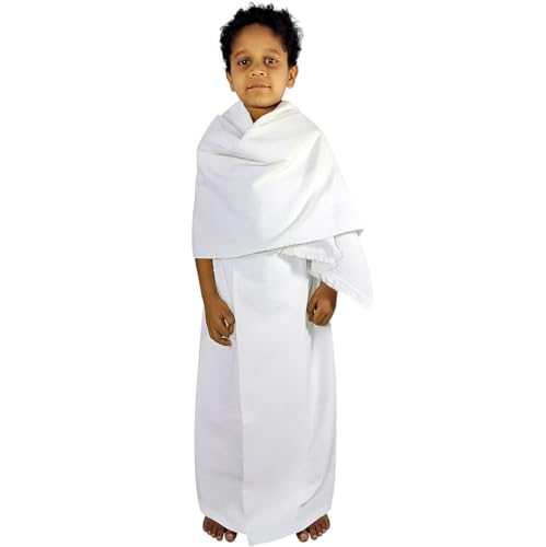 Ihram Ehram Ahram for Babies Toddlers and Kids, Stitched Ihram Dress Ready to Wear (Baby Size 12 Inch Length 12 Belly Button to Ankle)