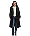 TAHARI Women's Softshell Trench Coat – Lightweight Rain Jacket with Detachable Hood, Windproof, Water-Resistant, Black, Large