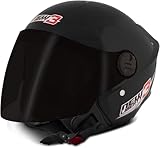 CAPACETE ABERTO PRO TORK NEW LIBERTY 3 SOLID PRETO FOSCO TAM. 60 VIS. FUMÊ