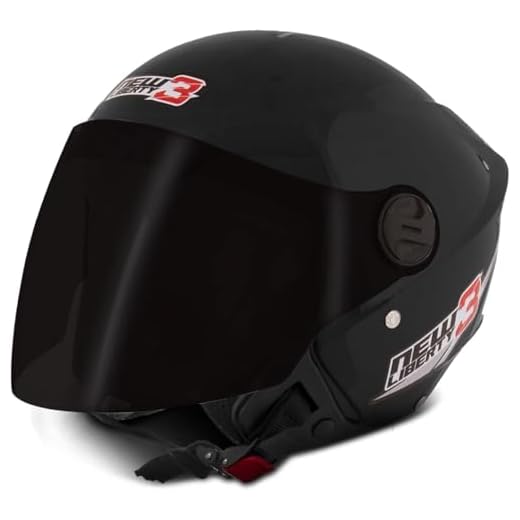 Capacete New Liberty Three 60 Preto Viseira Fume