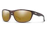 Smith Optics Redding ChromaPop Sunglasses, Matte Dark Amber Tortoise/ChromaPop+ Polarized Bronze Mirror, One Size