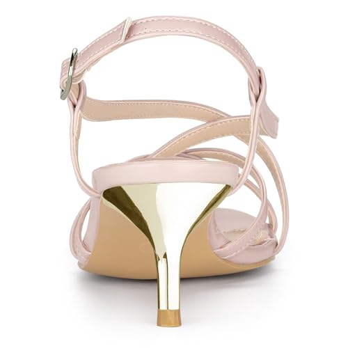 Allegra K Women's Slingback Strappy Kitten Heel Heels Sandals3
