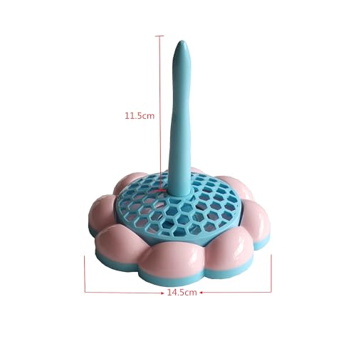 Image of HONEYSEW Yarn Holder Stand for Crocheting, Non-Slip Yarn Ball Holder Dispenser for Knitting, Yarn Spindle Storage Organizer (Blue)