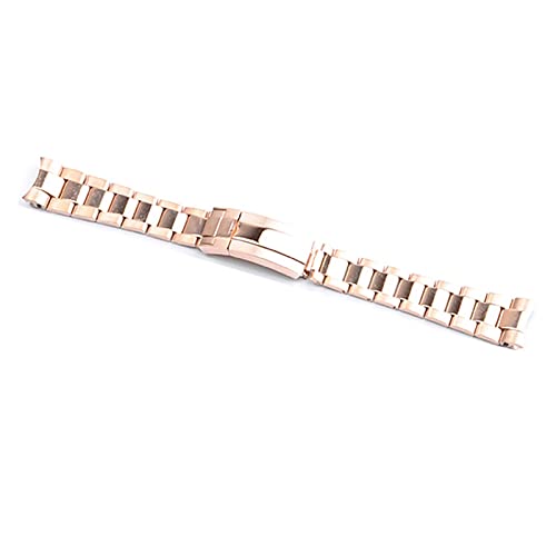 Bracelet de montre en acier inoxydable doré 20mm boucle papillon chic