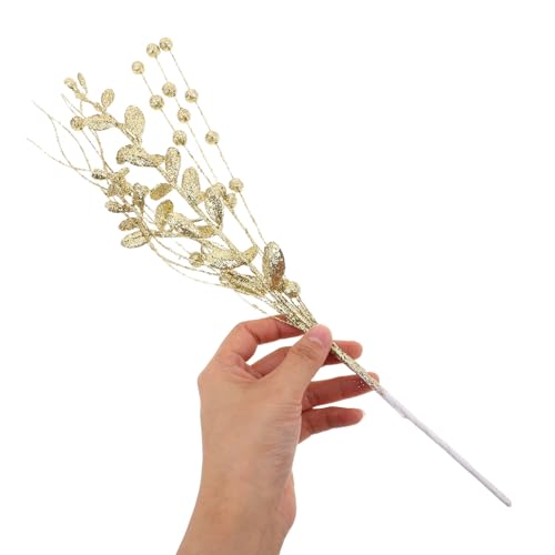 Rama artificial de bayas con purpurina para árbol de Navidad 5