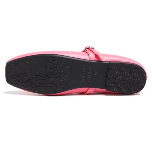 Image of LUXINYU Women's Slip on Flats,Classy Round Toe Solid Classic Mary Jane Ballet Dance Shoes Soft Comfortable PU Flat Shoes