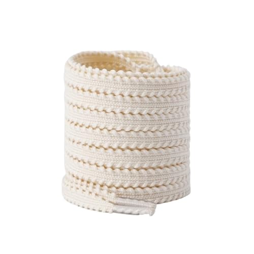 カジュアルスニーカーやテニスシューズ用の伸縮性のある靴紐 - 120cm 140cm 160cm - 男女兼用で丈夫なポリエステルレースロープ(Beige,120cm)