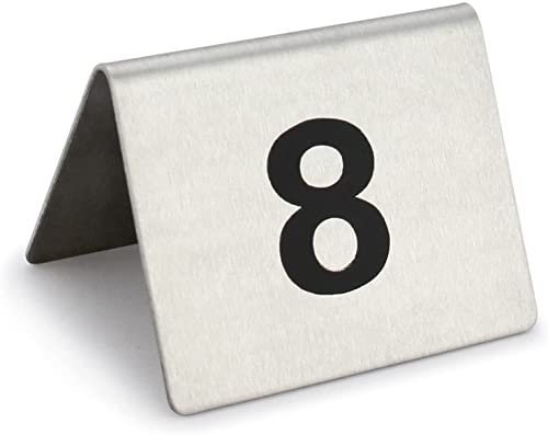 Plaque numérotée de table chic en acier inoxydable durable pour réception haut de gamme