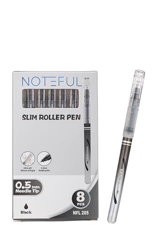 Stylo à bille fin encre liquide noire pointe extra fine 0.5 mm pour prise de notes