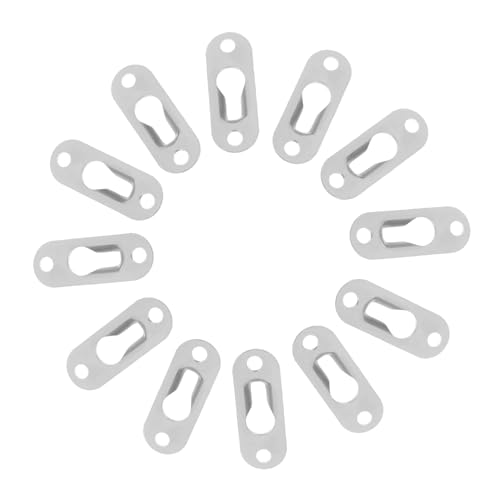 Image of 20Pcs Heavy Duty Metal Hooks for Picture Frames and Mirrors Convex Design Wall Mount Brackets with Screws Versatile Hanging Hardware for Home Organization