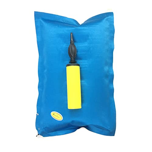 Image of Aim Emporium Inflatable Air Pillow with One Air Pump Different Color Both the Side Air Solid Travel Pillow (Two Air Pillow with One Air Pump)