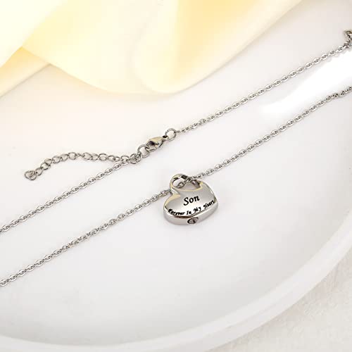 Cremation Urn Jewelry for Ashes, Ash Keepsake Urn Necklace for Man Women,Waterproof Memorial Pendant with free filling kit & velvet box4