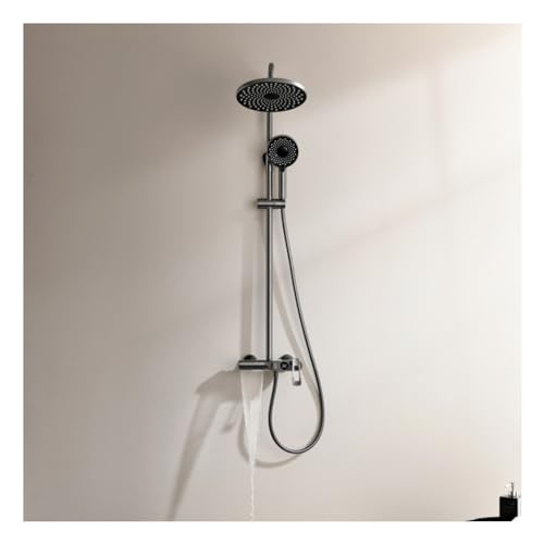 Robinets de douche avec pommeau et douche à main système eau chaude froide LED