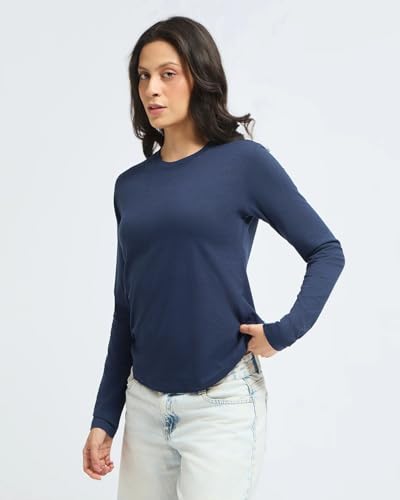 Image of Wellbi Bamboo Tshirt for Women | Full Sleeve Top | Soft Breathable Eco-Friendly Bamboo Fabric | Hypoallergenic Sustainable Fashion & Skin-Friendly Wear