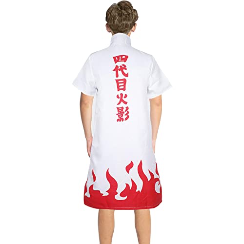 MchoiJudd 4th Hokage Cloak Anime Minato Namikaze Cosplay Costume Long Robe Uniform Cape Halloween Cosplay for Adult
