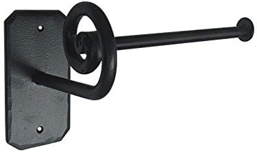 Adonai Hardware Elealeh Antique Iron Toilet Paper Holder - Black Powder Coated
