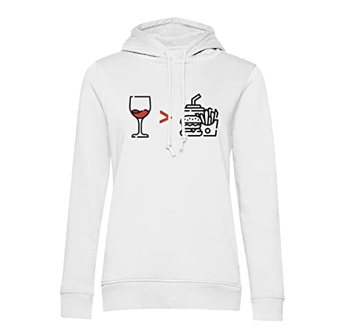 Sweat à capuche le vin avant la bouffe idée cadeau originale pour bon vivant et passionné