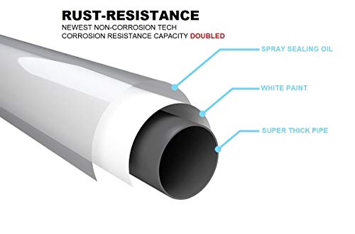 Briofox Tension Curtain Rod 27-43 Inches, Rust-Resistance Shower Curtain Rod For Windows Or Doorways, Matte White #TOP3