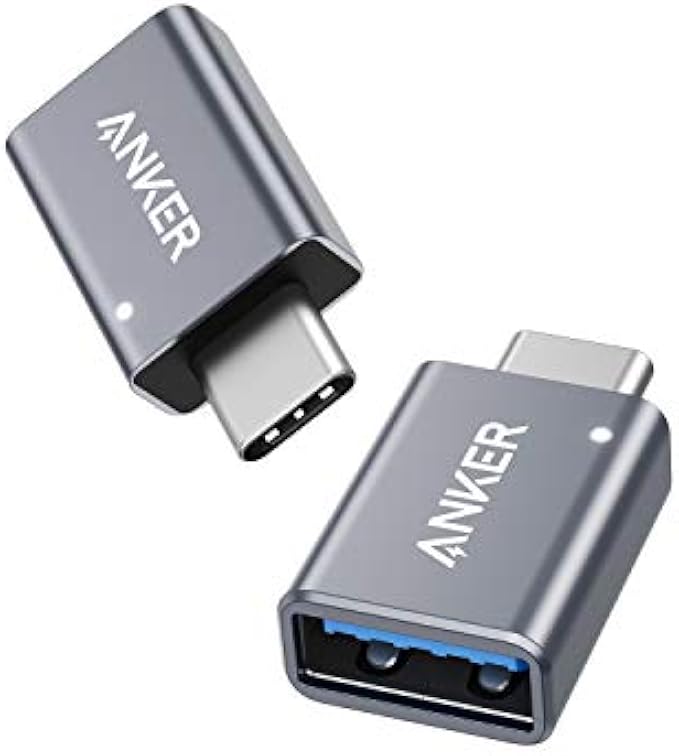 Anker USB C Adapter (2 Pack),High-Speed Data Transfer, USB-C to USB 3.0 Female Adapter for MacBook Pro 2020, iPad Pro 2020, Samsung Notebook 9, Dell XPS and More Type C Devices