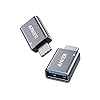 Anker Adaptador USB C (paquete de 2), adaptador USB C a USB, transferencia de datos de alta velocidad para MacBook Pro 2020, iPad Pro 2020, Samsung Notebook 9, Dell XPS y más dispositivos tipo C