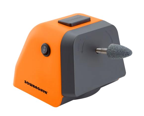 Image of Sowbaghya Coco 2-in-1 Electric Coconut Scraper & Multi-Function Sharpener (Orange)