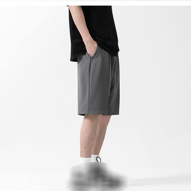 Short homme soie de glace ample contre la chaleur short gris léger - 4