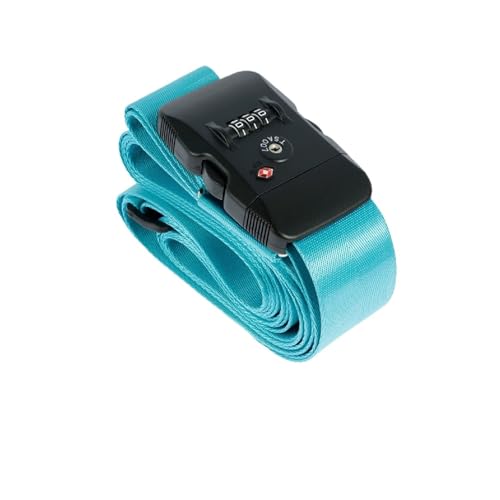 Sangle de bagage antivol bleue réglable en lot de 4 pour valise 20 à 32 pouces