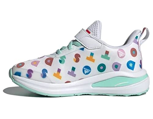 Adidas Lego x Fortarun Kids Dots Sneakes, Cloud White/Lab Purple/Clear Mint4