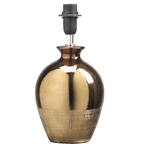Britalia Copper Metallic Ceramic Table Lamp Base - 26cm Height - 1 x SES E14 Small Edison Screw Lamp Required (Not Included). Suitable for Standard LED Lamps