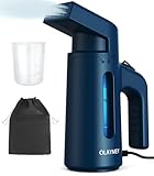 OLAYMEY Steamer Dampfglätter, 30g/min Konstante Dampfleistung, 220ML Wassertank 20S Aufwärmzeit, Tragbarer Steamer Dampfbürste Faltenentferner, Reise Dampfbügeleisen für Reisen, Büro, Zuhause