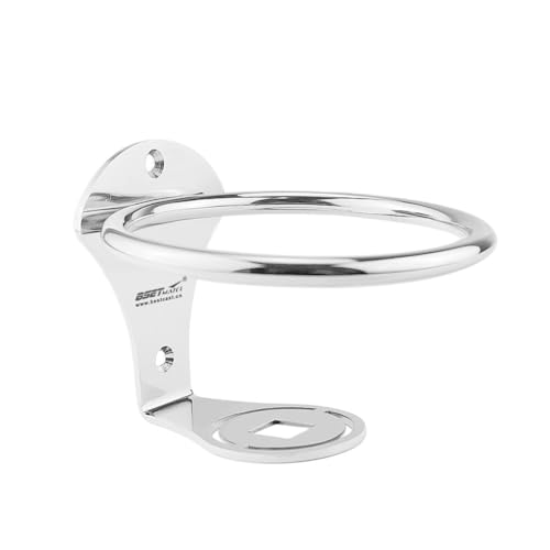 yubeilvcai Portavasos de acero inoxidable para barco, acero 304, montado en la pared, resistente al óxido, ahorra espacio, 1 soporte, accesorio náutico, sbj-01