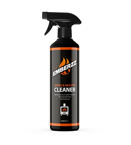 Emberzz - Stove, Fireplace and Hearth Cleaner - Dissolves Soot, Grease & Tar - For Wood, Log Burner - 500ml